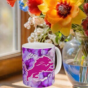 Pink Detroit Lions Mug – Bold & Stylish, Perfect for NFL Fans